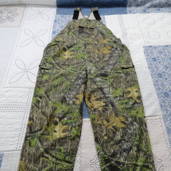 Vintage, Field Staff, NWTF Camouflage Unlined Bibs, Mossy Oak, Size 44 - Picture 1 of 12